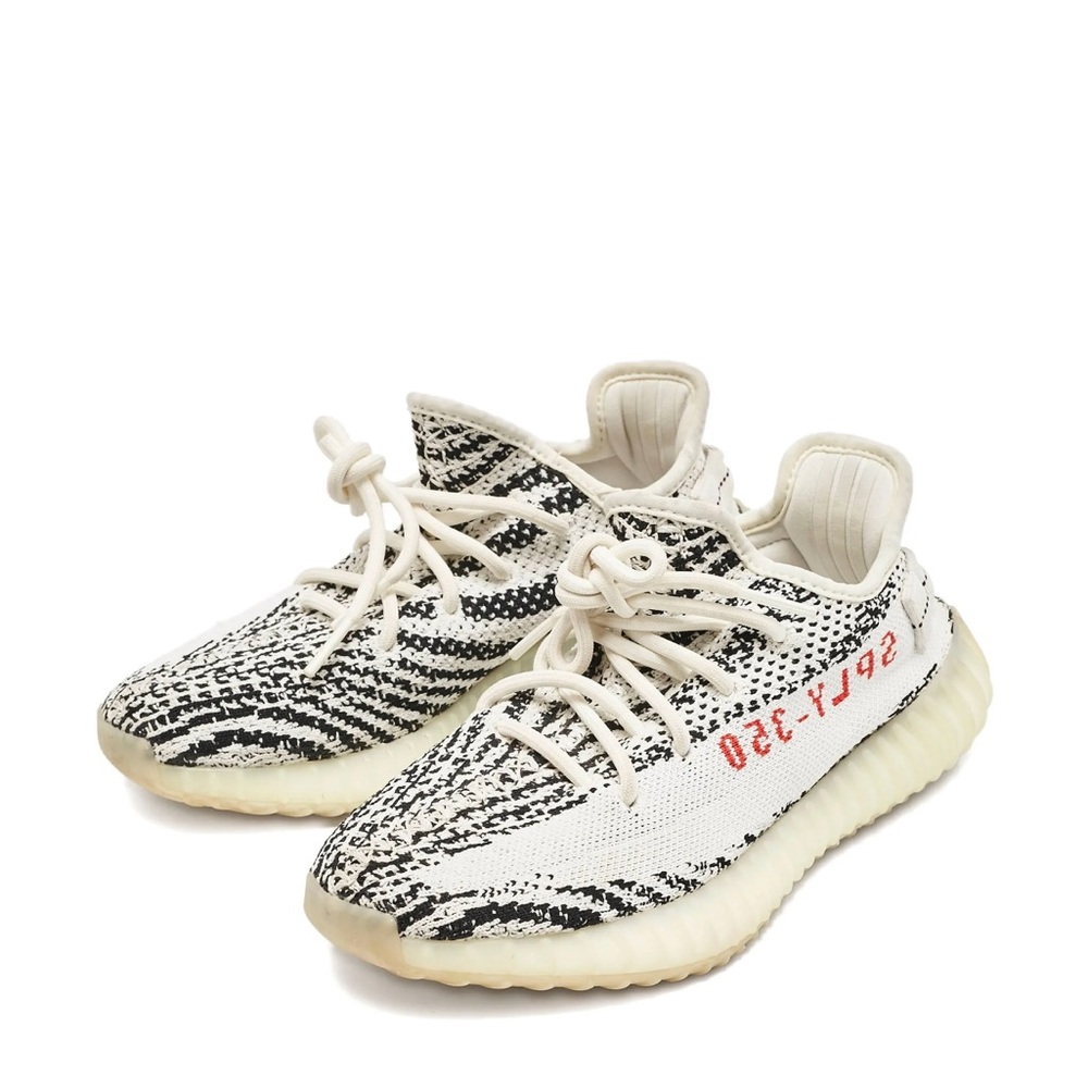 Yeezy Zebra Sneakers - Black, White, Red